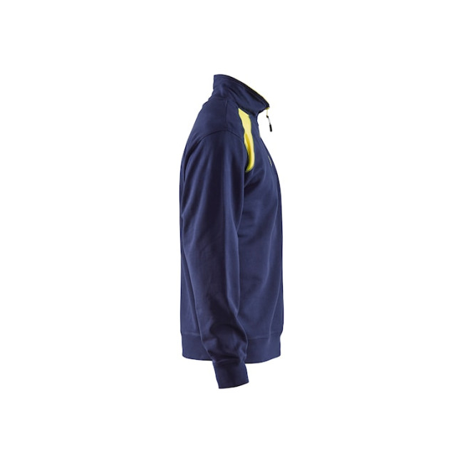 Zweifarbiger Trucker-Sweatshirt Marine/Neongelb - Blaklader