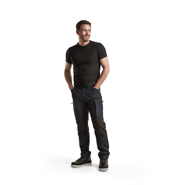 Pantalon maintenance +stretch Marine foncé/Noir - Blaklader