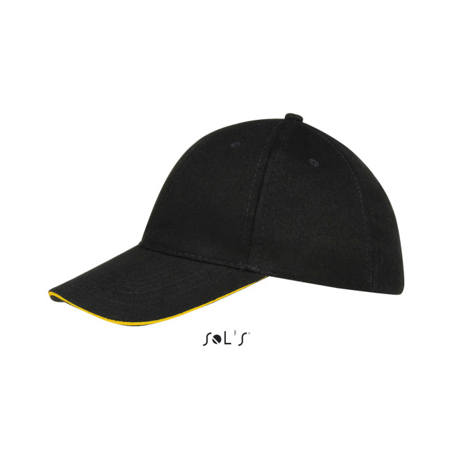Casquette buffalo noir/jaune - Sol's