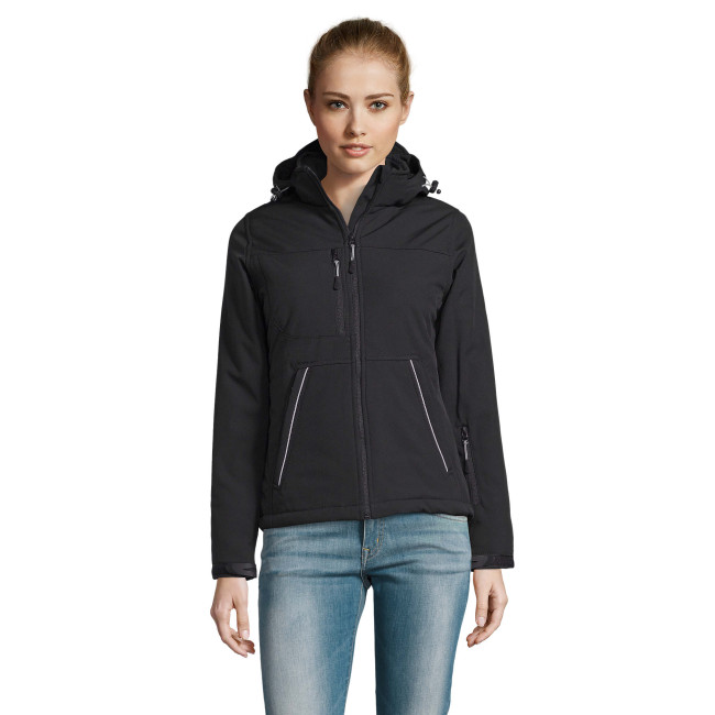 Parka softshell damska rock czarna - Sol's