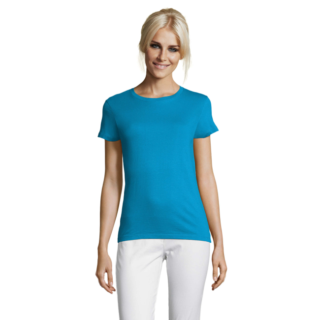 DAMEN T-SHIRT REGENT WOMEN AQUA - SOL'S