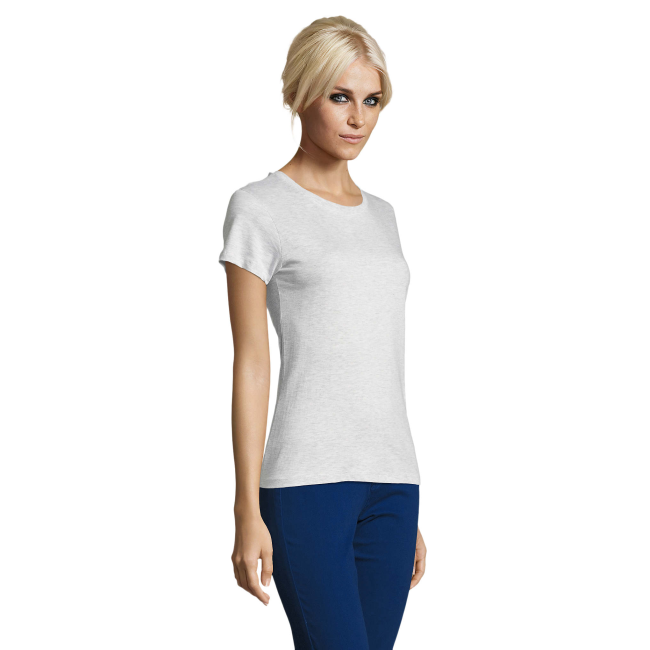 T-SHIRT DAMSKI REGENT WOMEN BIAŁY MELANŻ - SOL'S