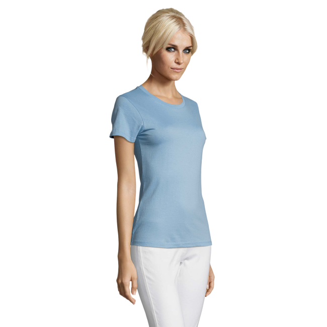 DAMES T-SHIRT REGENT WOMEN HEMELSBLAUW - SOL'S