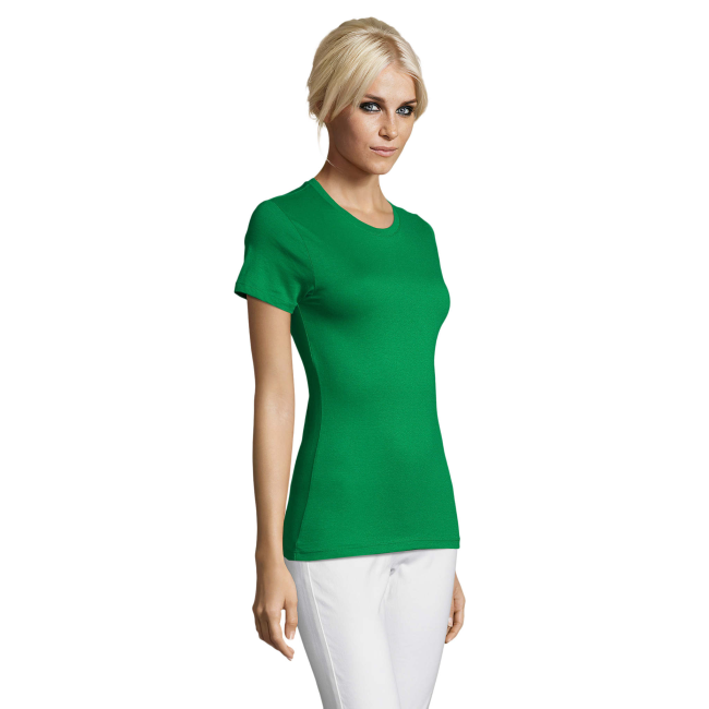TEE-SHIRT FEMME REGENT WOMEN VERT PRAIRIE - SOL'S