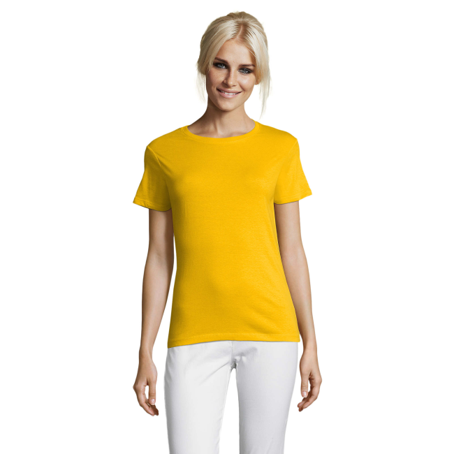 TEE-SHIRT FEMME REGENT WOMEN JAUNE - SOL'S