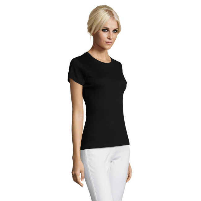 TEE-SHIRT FEMME REGENT WOMEN NOIR PROFOND - SOL'S