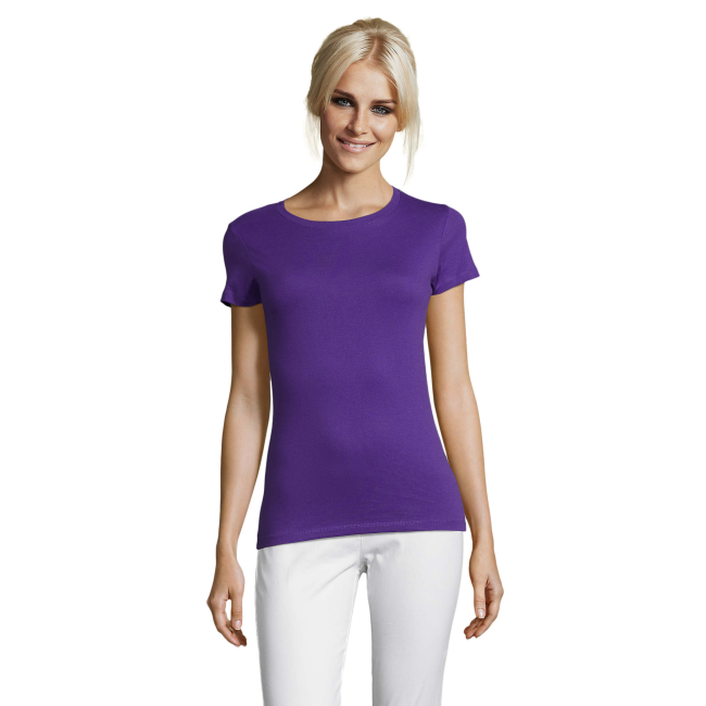 TEE-SHIRT FEMME REGENT WOMEN VIOLET FONCE - SOL'S