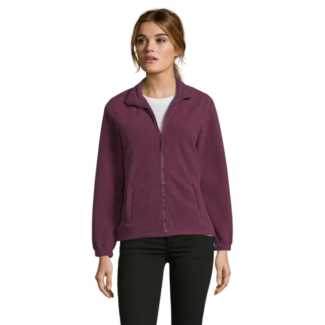 VESTE MICROPOLAIRE ZIPÉE FEMME NORTH WOMEN BORDEAUX - SOL'S