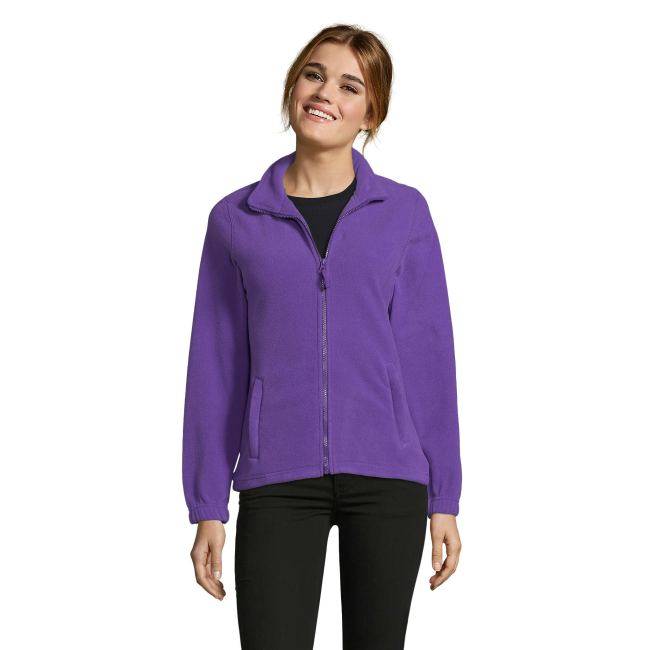 VESTE MICROPOLAIRE ZIPÉE FEMME NORTH WOMEN VIOLET FONCE - SOL'S