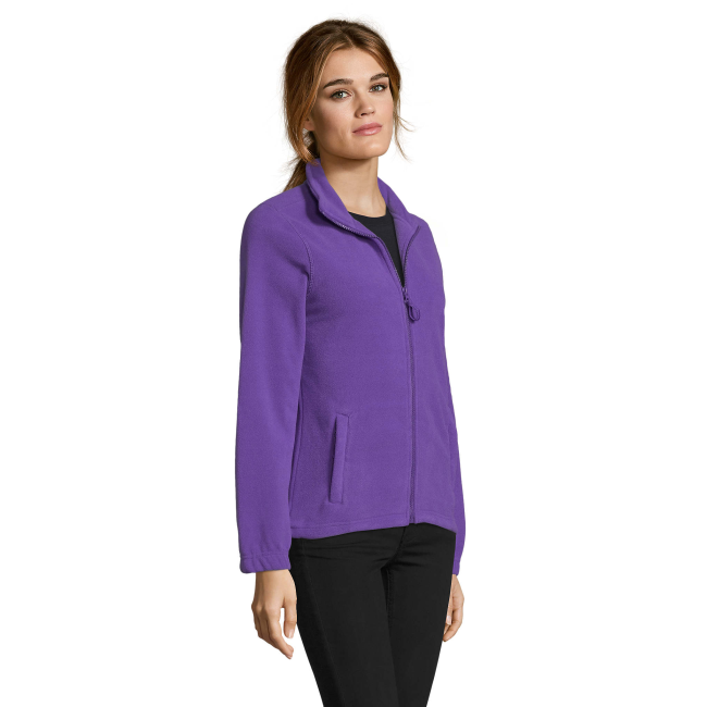 DAMEN MIKROFLEECE-JACKE MIT REISSVERSCHLUSS NORTH WOMEN DUNKELVIOLETT - SOL'S