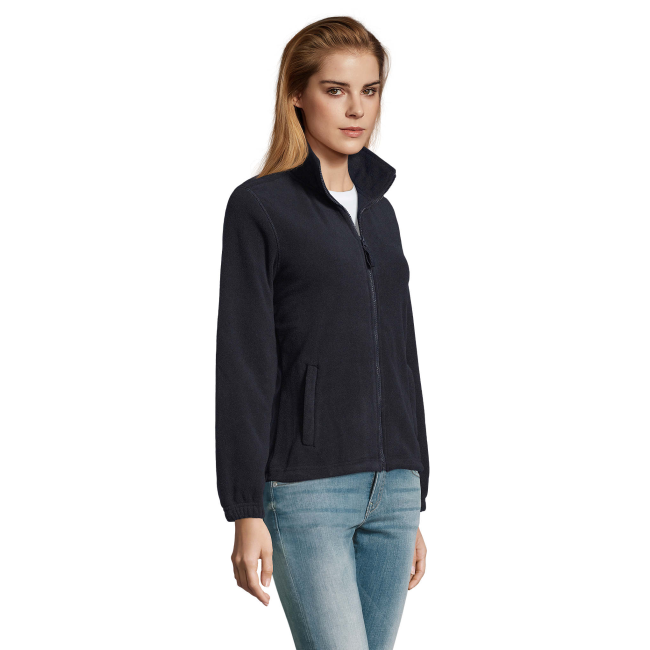 KAMIZELKA DAMSKA MICROFLEECE NA ZAMEK NORTH WOMEN GRANATOWA - SOL'S