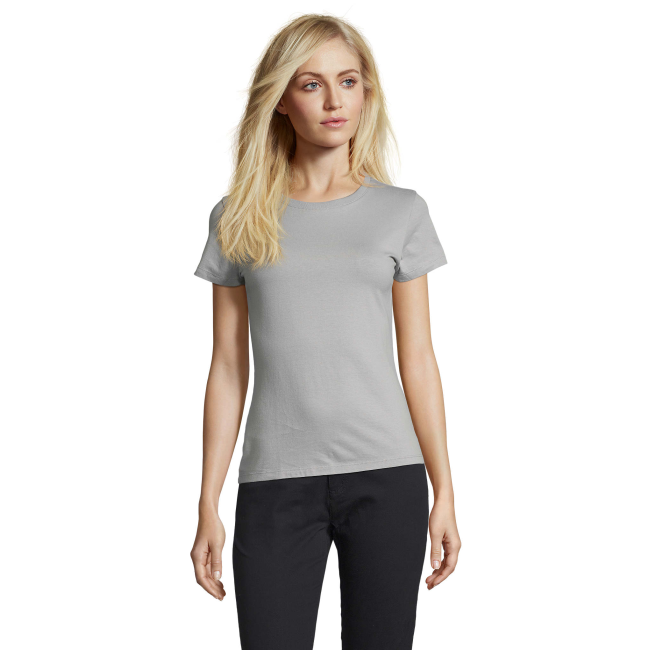 DAMES T-SHIRT REGENT WOMEN ZUIVER GRIJS - SOL'S