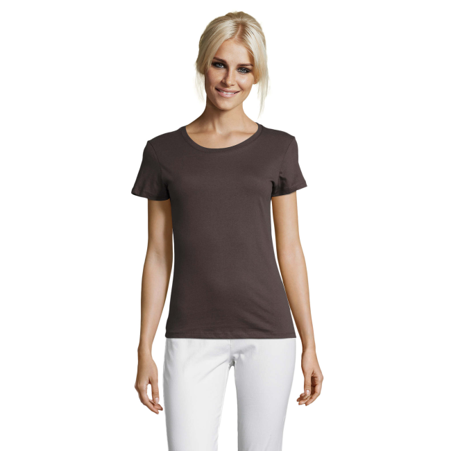 DAMEN T-SHIRT REGENT WOMEN DUNKELGRAU - SOL'S