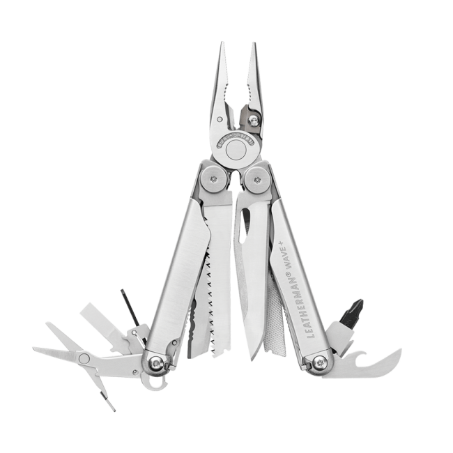 Obcęgi wielofunkcyjne 18 narzędzi Wave Plus szare bez etui - Leatherman