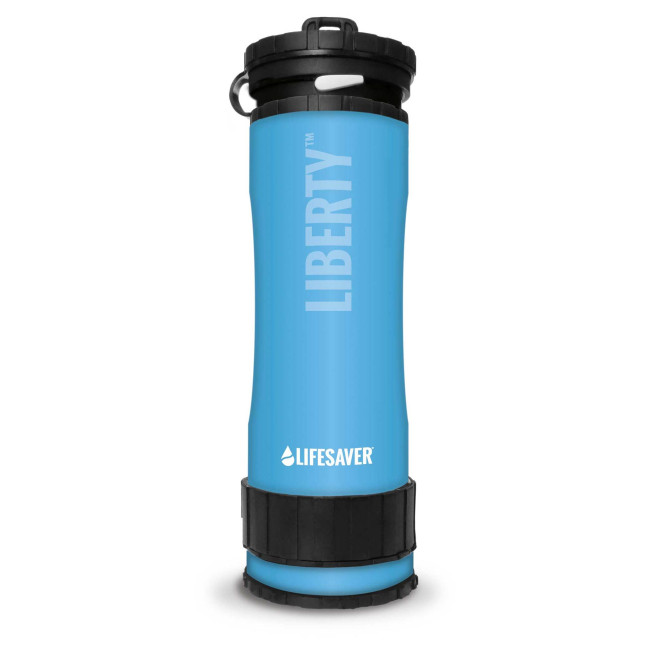 Liberty Flasche mit Wasserfilter Blau - LifeSaver