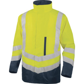 4-IN-1 WARNSCHUTZPARKA POLYESTER OXFORD PU-BESCHICHTET Neongelb/Marineblau - DELTA PLUS
