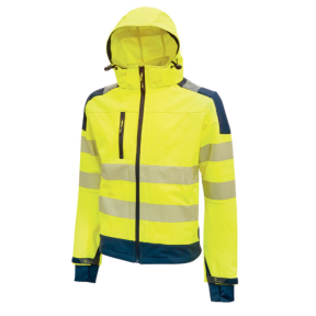 Kurtka Softshell o wysokiej widoczności MIKY Żółta Fluo - U Power