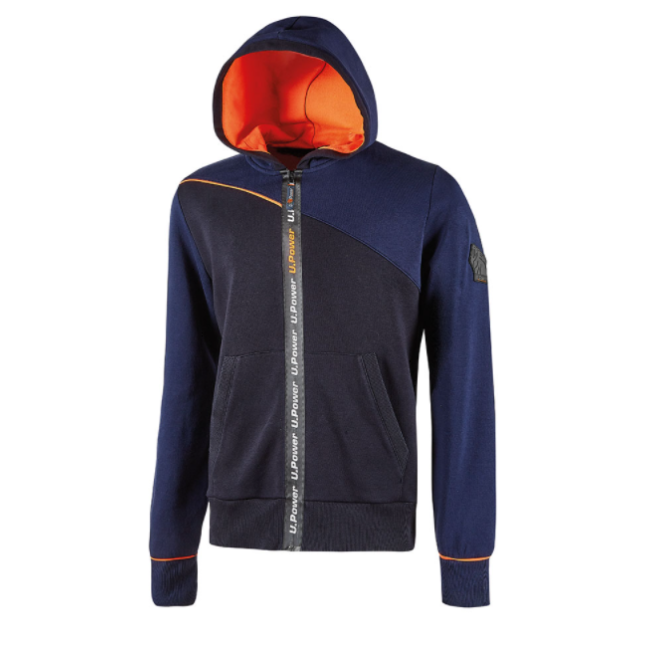 Hoodie met rits Jupiter marine - U Power