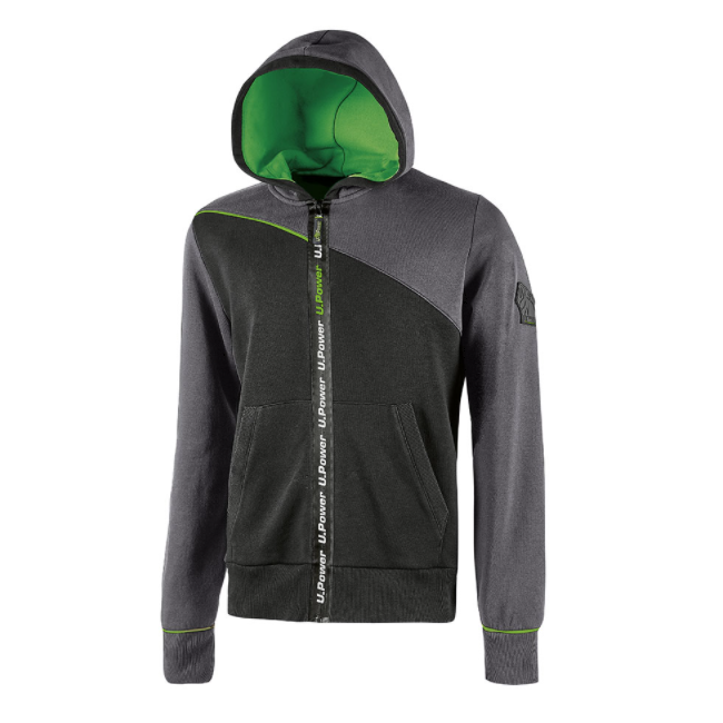 Kapuzenpullover mit Reißverschluss Jupiter grau - U Power
