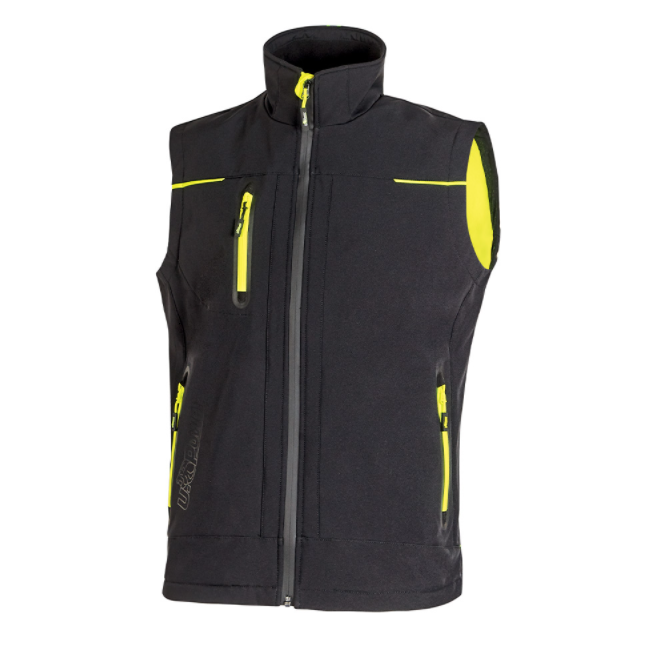 Gilet Softshell Pro UNIVERSE Noir micro-polaire - U Power