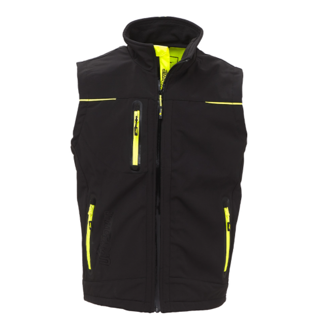 Gilet Softshell Pro UNIVERSE Noir micro-polaire - U Power