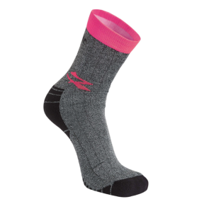 Chaussettes Giady gris et fuchsia - U Power