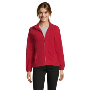 Damen-Microfleecejacke North mit Reißverschluss rot - Sol's