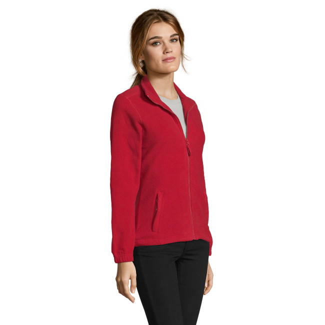 Damen-Microfleecejacke North mit Reißverschluss rot - Sol's