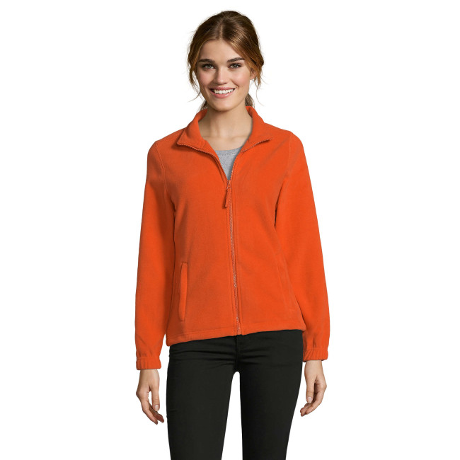 Microfleece vest met rits north dames oranje - Sol's