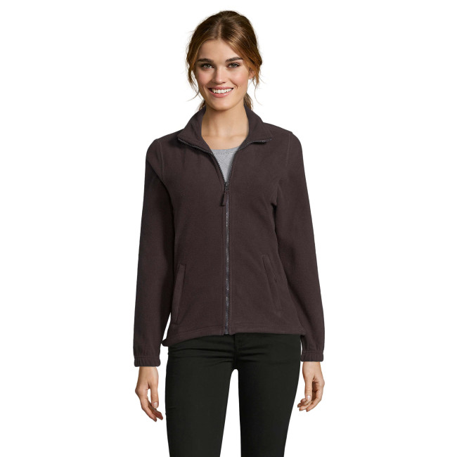Veste micropolaire zippée north femme chocolat foncé - Sol's