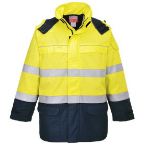 Parka Bizflame Multi elektrische boog en hoge zichtbaarheid geel/blauw - Portwest