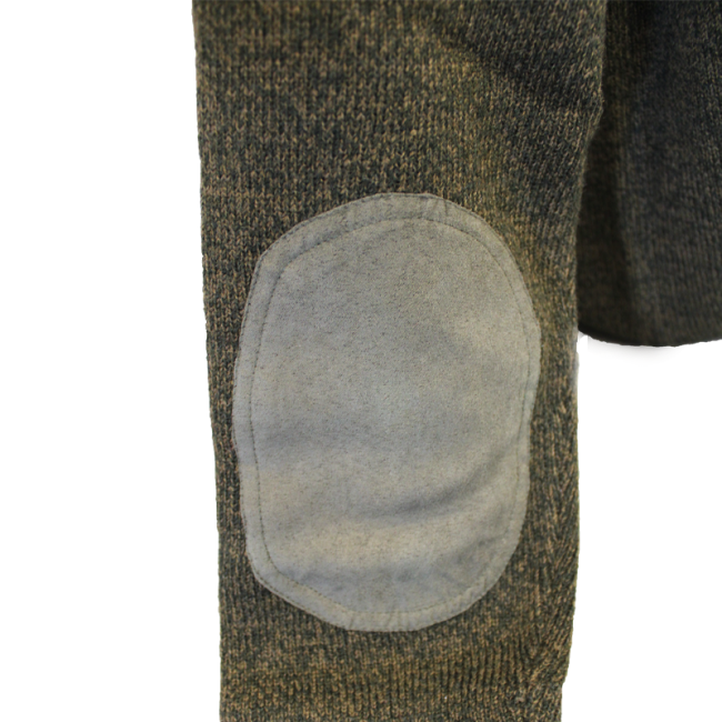 Bestickter Jagdpullover mit Truckerkragen Khaki - Percussion