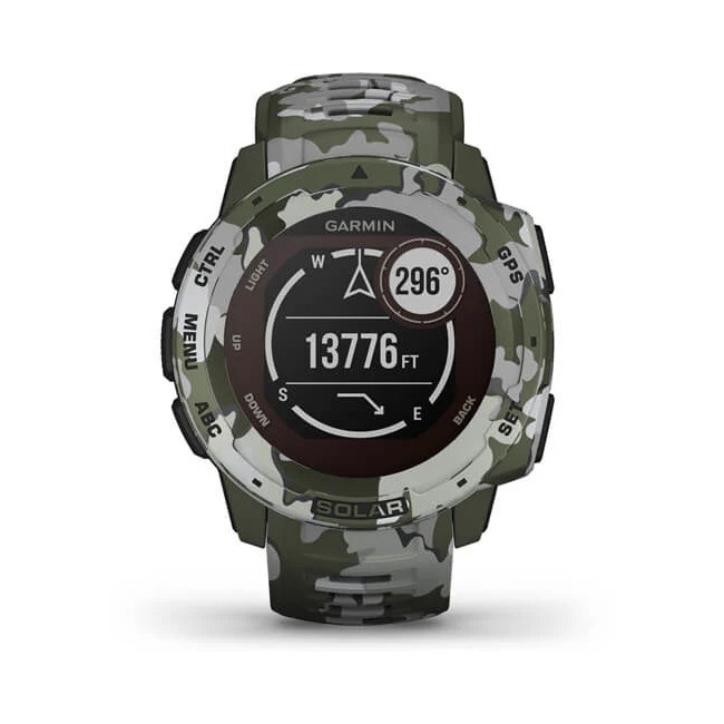 Montre GPS multifonctions Instinct Solar Lichen camo - Garmin