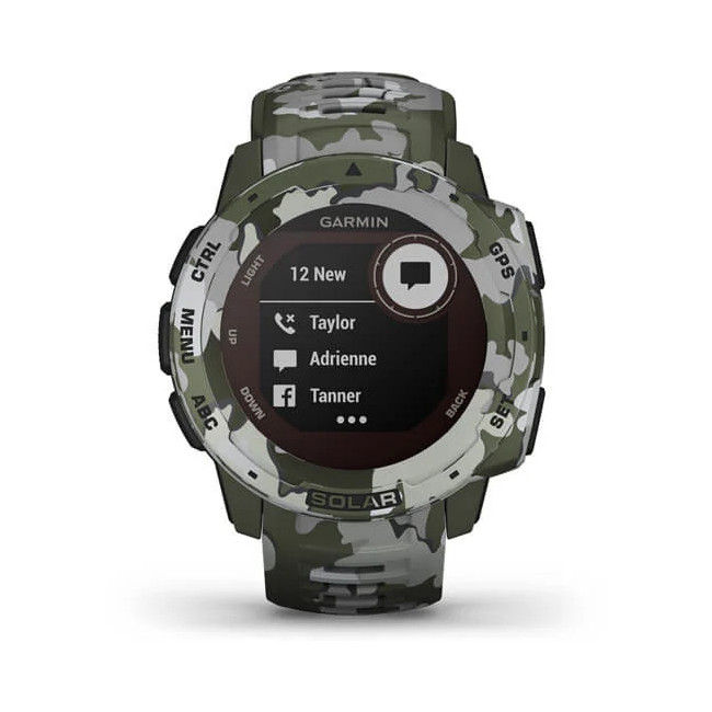 Montre GPS multifonctions Instinct Solar Lichen camo - Garmin