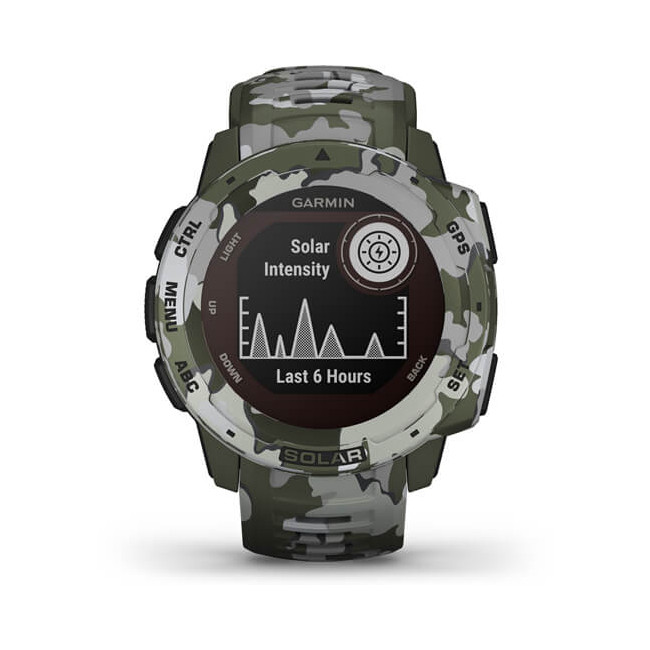Montre GPS multifonctions Instinct Solar Lichen camo - Garmin