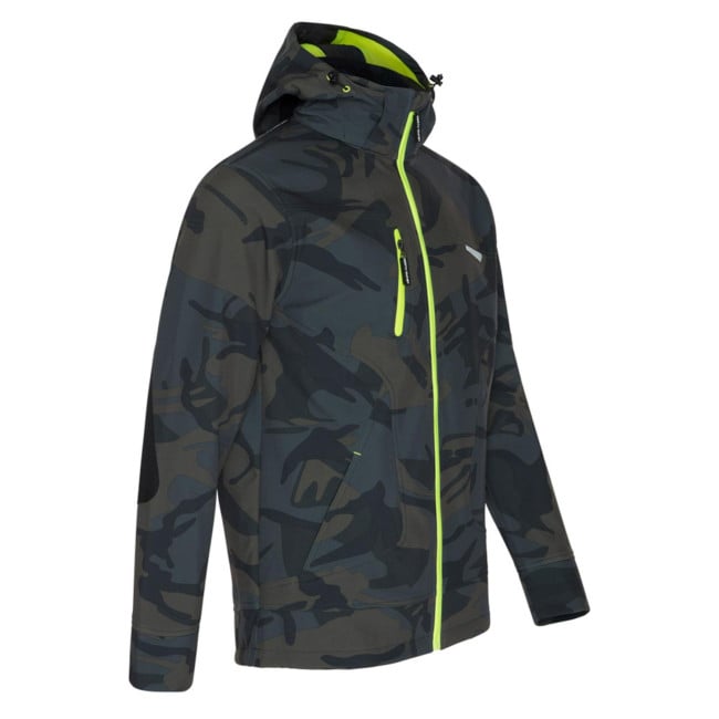 Veste softshell Borel woodland et jaune fluo - North Ways