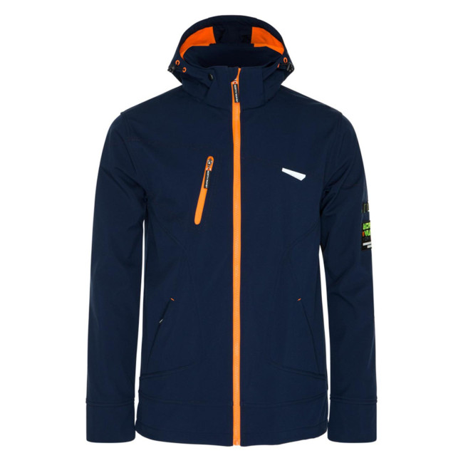 Veste softshell Borel marine et orange fluo - North Ways