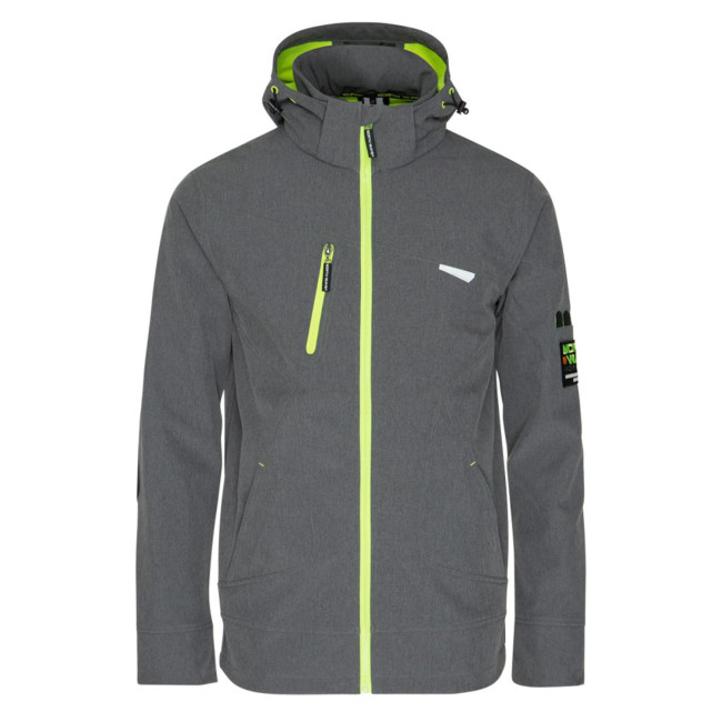 Veste softshell Borel gris chiné et jaune fluo - North Ways