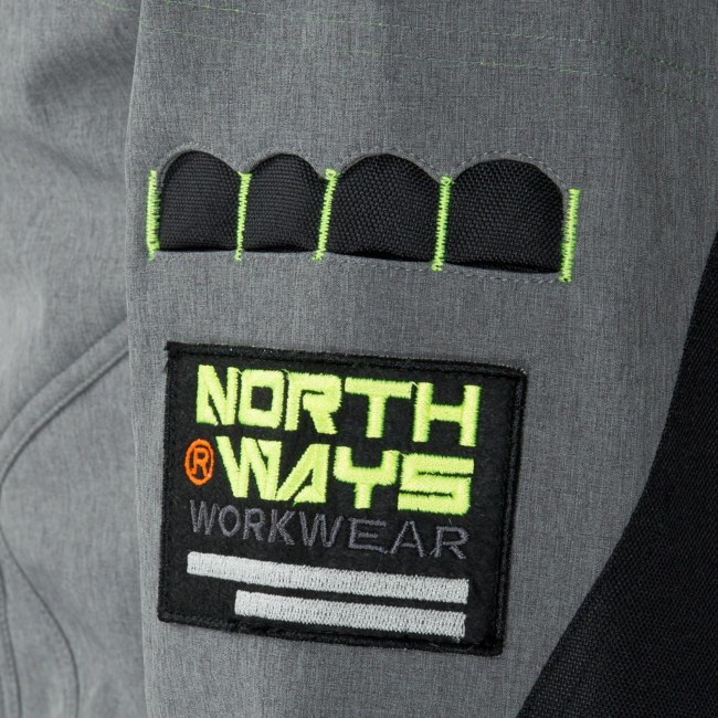 Veste softshell Borel gris chiné et jaune fluo - North Ways