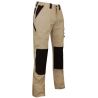 Pantalon bicolore avec poches genouillères PLUTON beige/noir - LMA