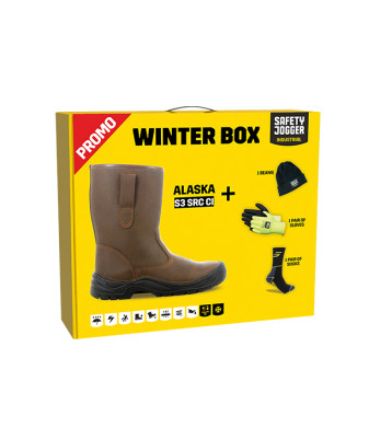 Winter box bottes Alaska S3 avec gants, bonnet et chaussettes - Safety Jogger