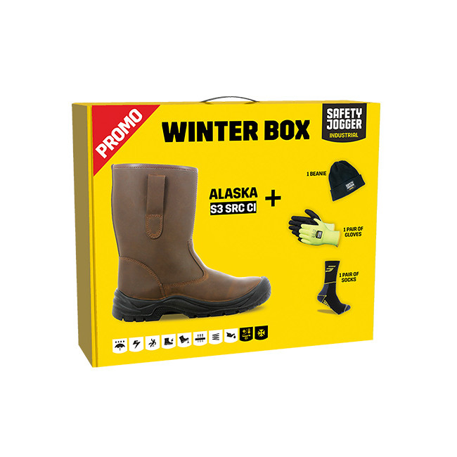 Winter box bottes Alaska S3 avec gants, bonnet et chaussettes - Safety Jogger