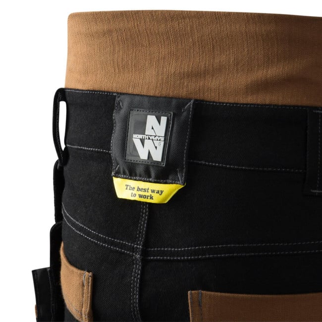 PANTALON VICENTE NOIR/CAMEL - NORTH WAYS