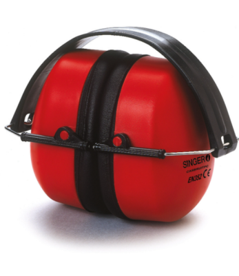 Casque anti-bruit pliable SNR 30.4 DB rouge - Singer Safety