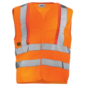 Oranje hoogzichtbaarheidsvest met schakelaar uvex protection active flash - Uvex Safety