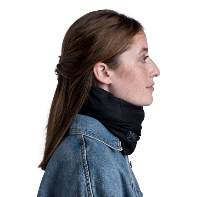 Reversibler Fleece-Nackenwärmer Schwarz - Buff