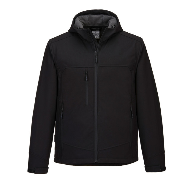 Softshell werkjas met capuchon KX3 zwart - Portwest