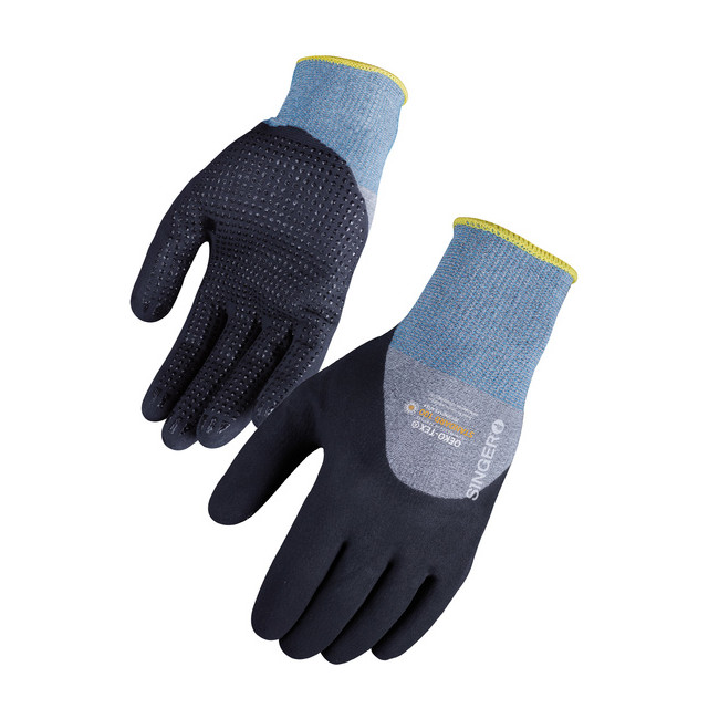 Beschermingshandschoenen met noppen 3/4 nitril coating gauge 15 - Singer Safety