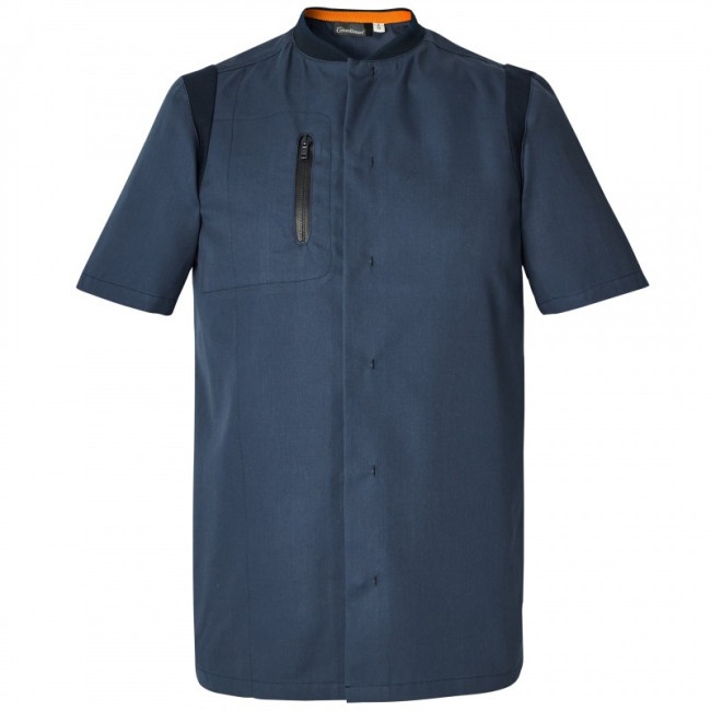 Kurzarm-Jacke Chill Herren marineblau gewaschen - Molinel