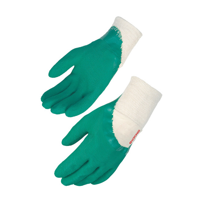 Latex-beschichtete Schutzhandschuhe 3/4 grün - Singer Safety